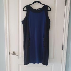 Blue & Black Sleeveless Dress by Michael Kors XL